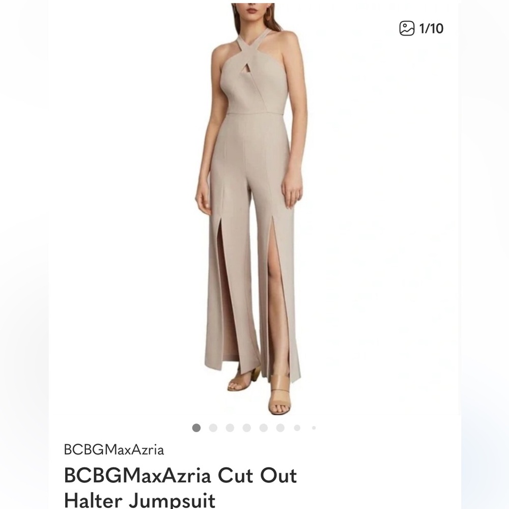 BCBGMaxAzria pink hue Halter Jumpsuit